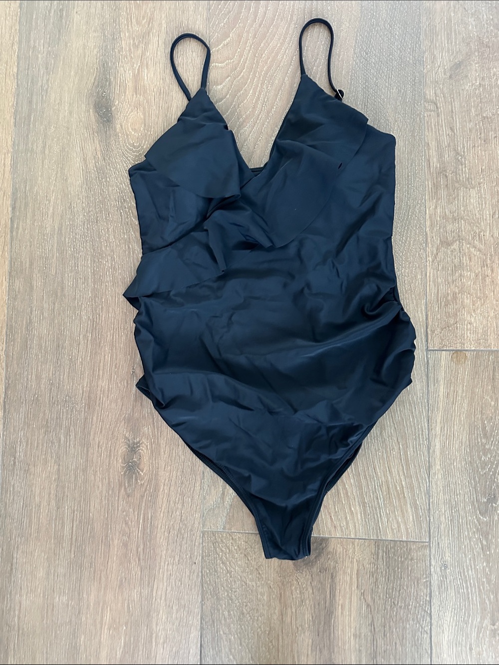 Classic women's Black One-Piece Swimsuit. Size L